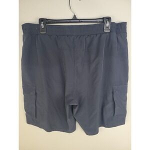 UNIPRO Men's Athletic Shorts L 36-38 Blue Qwick-Dry Stretch Activewear Gym Runni